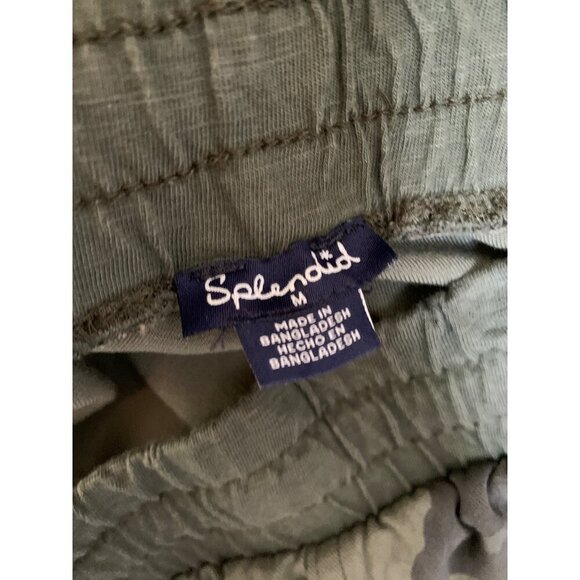 Splendid Camo Print Jogger Pants M Rayon Womens Green Made In Bangladesh - Picture 5 of 6